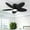 Black, variant on PHORUS 42'' Outdoor Ceiling Fan with Light and Remote,5 Palm Leaf Blades Ceiling Fan,Low Profile Tropical Energy Efficient Ceiling Fans for Outdoor,Indoor,Brown