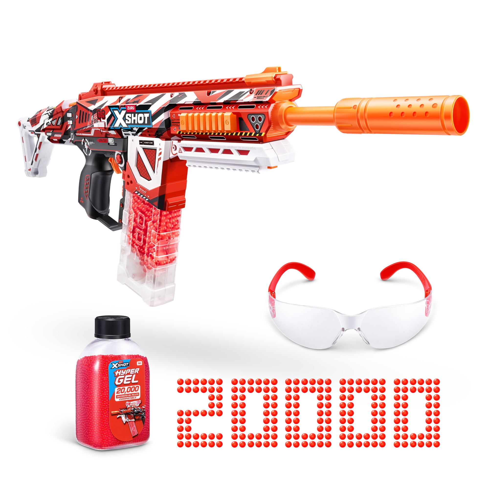 XSHOT Hyper Gel HPG-700 by ZURU Motorized Outdoor Blaster with 20,000 Pellets for Ages 14+