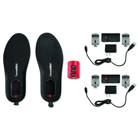 ThermaCELL ProFLEX Remote-Control Heated Insoles Bundle with Extra Battery Pack,