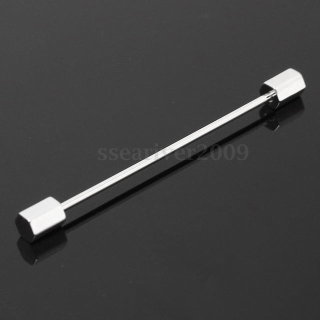 Pin de barra de cuello para hombre, barra de aleación de tono dorado, tornillo extremo, accesorio para de negocios para hombre Fernando Clip de alfiler de corbata de corbata