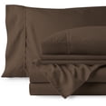 thumbnail image 2 of Bare Home 6 Piece Sheet Set, Microfiber, 2 Extra Pillowcases, King, Cocoa, 2 of 6