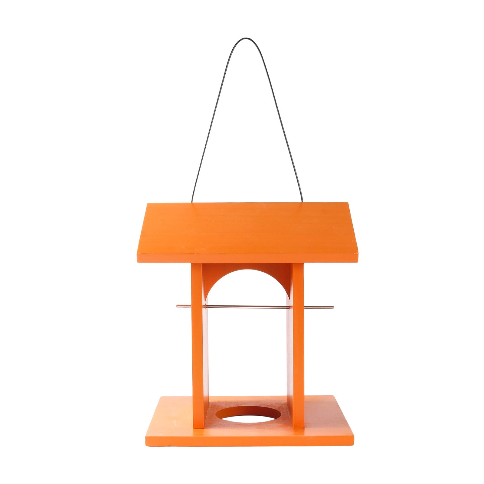 Bird Feeder & Bluebird Feeder Hanging Wooden House, Rustic Outdoor Wooden Bird Feeder for Small Songbirds, Finch & Mealworms