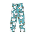 thumbnail image 6 of Uemuo Cartoon Funny Goose Pattern Men's Wide Leg Palazzo Lounge Pants with Pockets Light Weight Loose Comfy Casual Pajama Pants-Large, 6 of 9