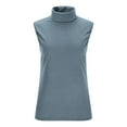 thumbnail image 3 of Maean Women Turtle Neck Sleeveless Tank Top Basic Layer Slim Undershirts Stretchy Casual Shirts, 3 of 7