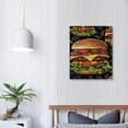 thumbnail image 4 of Sheronv Hamburgers Toppings Fine Art Aesthetic Poster Print Wall Painting for Living Room Bedroom Office Wall Decor Canvas Prints 12x16 in, 4 of 5