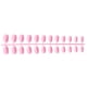 thumbnail image 1 of Vogacara 24 piezas de uñas postizas de ataúd resistentes a los arañazos de bailarina corta coloridas uñas acrílicas artificiales de color sólido DIY Juegos de manicura 6 rosa Vogacara CE011412-06, 1 of 4