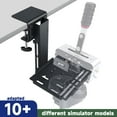 thumbnail image 1 of Ajustable Desk Shifter Mount For Racing Game Sim Shifter And Handbrake Black Shifter Stand Compatible With Logitech G Thrustmaster TH8A Shifter, TSS Handbrake, 1 of 8
