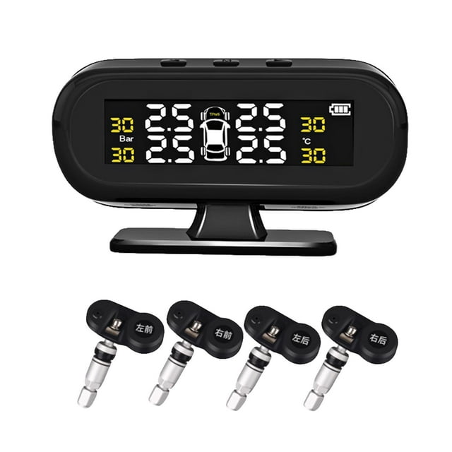 Monitoreo de de Neumáticos para Automóviles con 4 Sensores Parabrisas USB Monitoreo Real Más Pequeño para Cami