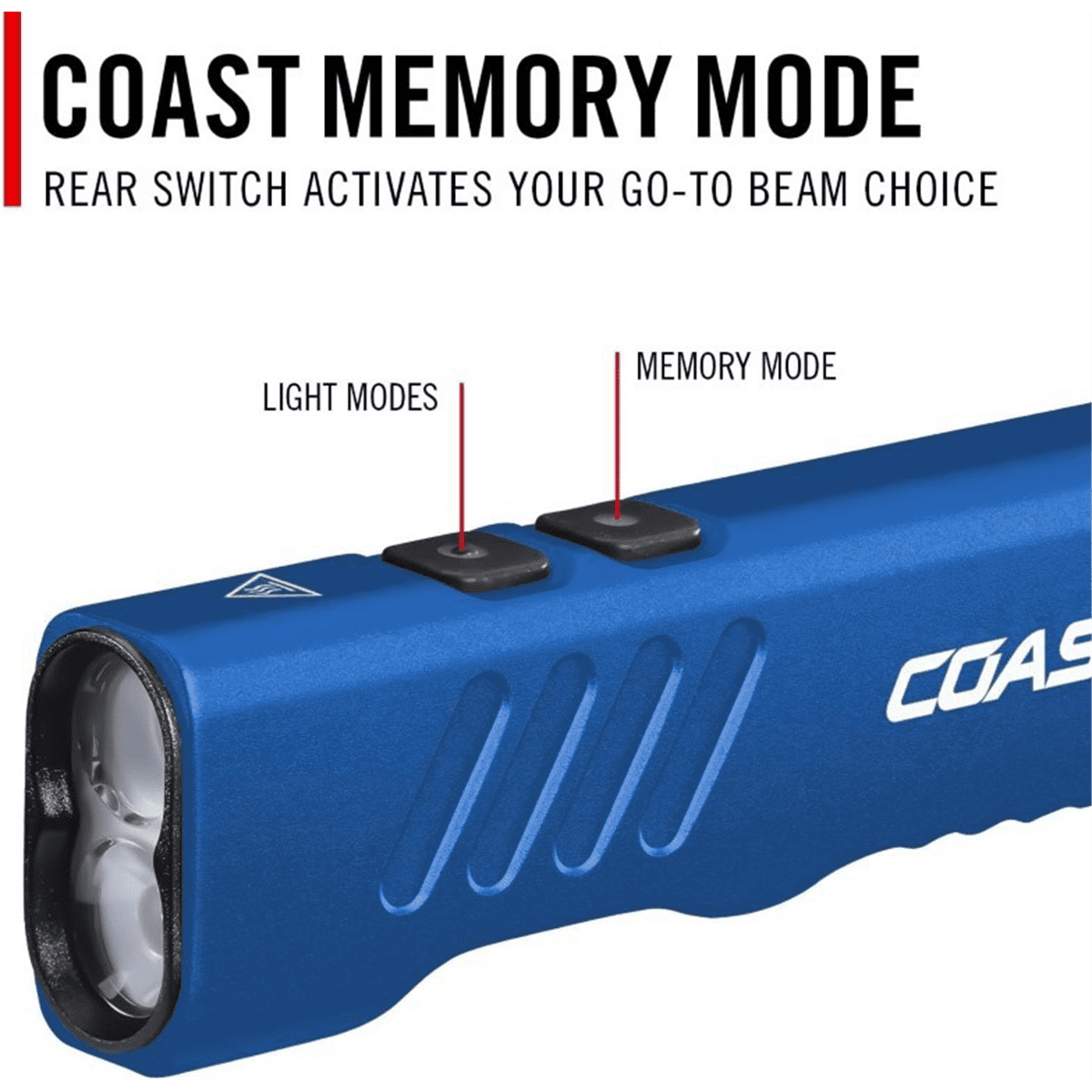 COAST Products 31364 Rechargeable USB C Flashlight Multi Mode Slim Design