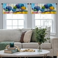 thumbnail image 4 of LALILO Kitchen Curtain Valance Oil Landscape Colorful Trees Rod Pocket Window Curtain 52"x 18" Set of 2, 4 of 5