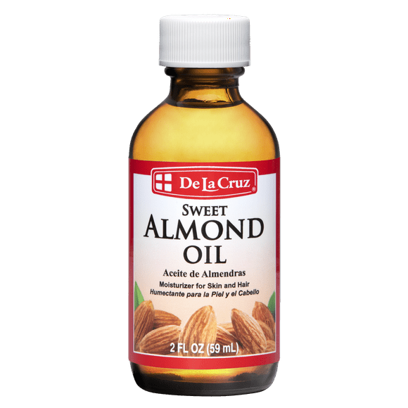 De La Cruz Sweet Almond Oil for Hair and Skin Body Moisturizer for Dry Skin 59ml