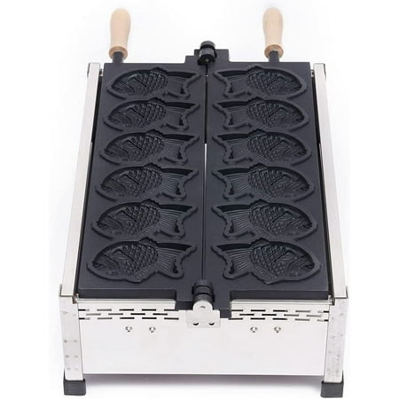 

MIDUO 6 Grid Waffle Maker Machine Commercial LPG Gas Waffle Baking Nonstick Pans