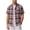 Pink, variant on Mens Flannel Shirts Short Sleeve Button Down Breathable Tops Summer Fashion Casual Plaid Shirts with Pocket