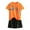 #02-Orange, variant on Boys Quick Dry Athletic Short-Sleeve T- Shirt and Active Mesh Shorts Set Summer Outifts for Kids