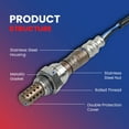 thumbnail image 4 of MOCA AUTOPARTS 234-4209 Downstream or Upstream O2 Oxygen Sensor Fit for 1991-2005 Acura NSX 3.0L & 2001-2005 Buick Century 3.1L & 1998-2002 Chevrolet Astro 4.3L & 1997-2001 Honda CR-V 2.0L, 4 of 9