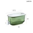 thumbnail image 3 of Dispensador de bebidas de 4L con hervidor frío sellado con válvula de vacío y resistencia a la temperatura Verde, 3 of 3