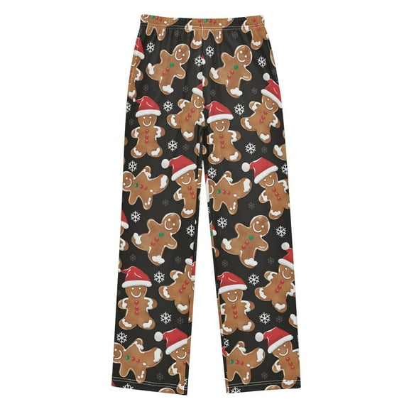 joogoo Gingerbread Man Christmas Pajama Pants Pj Bottoms Sleepwear Lounge L