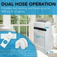 thumbnail image 2 of Whynter Portable Air Conditioner Dual Hose Dehumidifier, and Fan with Activated Carbon Filter ARC-12SDH (12,000 BTU ASHRAE), 2 of 15