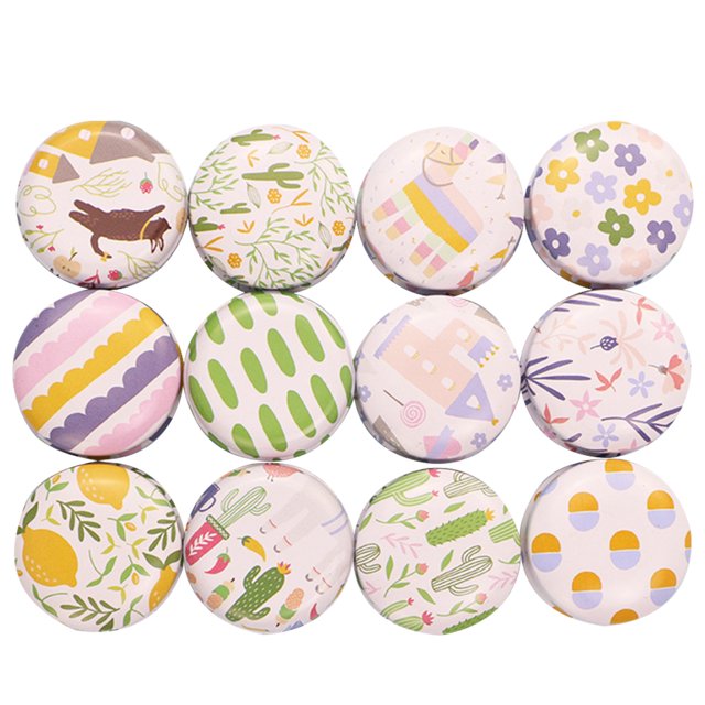 Coofit 12PCS Candy Case Creative Multiuse Round Fashion Candle Tin Candle Container