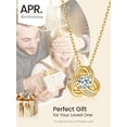 thumbnail image 5 of KeyStyle Birthstone Necklace for Women Love Knot Pendant Necklace with Cubic Zirconia 14K Gold Plated Mother's Day Birthday Gifts for Women, 5 of 10