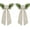 Burlap-2pcs, variant on Lanola 2-Pack White Wreath Sash , Embroidery Blank Textured Twill Finish Ribbon for Front Door Wreath, Bouquet and Wedding Decor