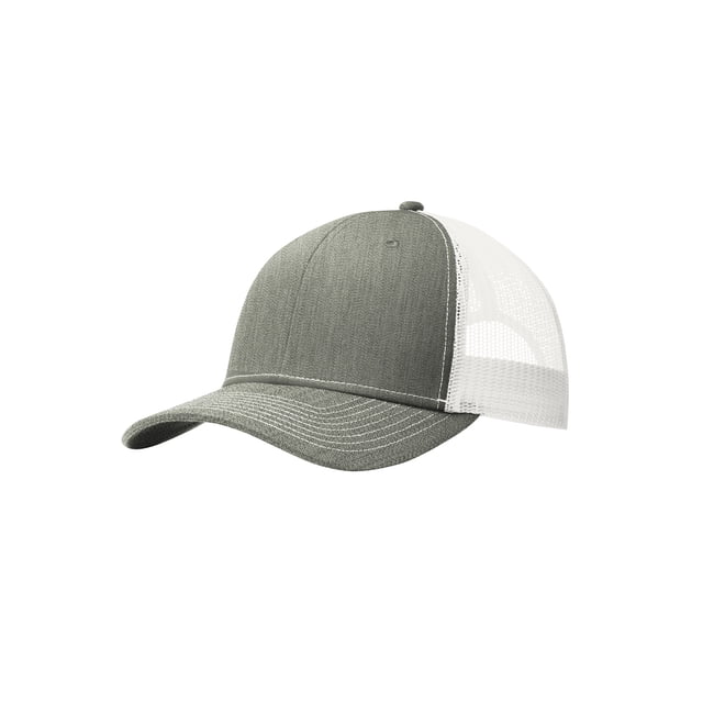 Top Headwear Snapback Trucker Cap - Heather Grey/White