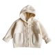thumbnail image 2 of Suéter de punto para niños, de color liso, versátil para primavera e invierno, con capucha, de poliéster., 2 of 7