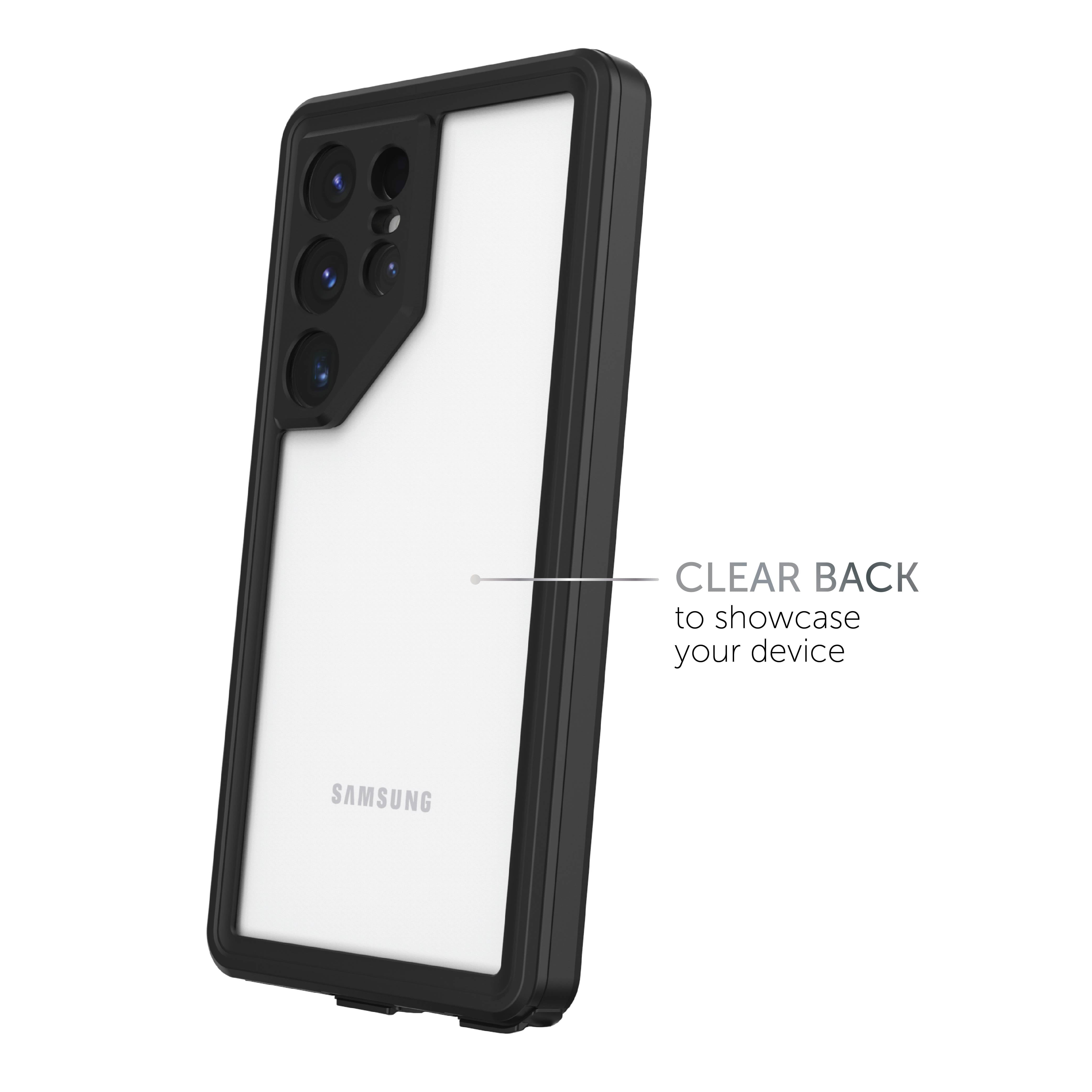 Body Glove Tidal Waterproof Phone Case for Samsung Galaxy S25 Ultra - Black/Clear