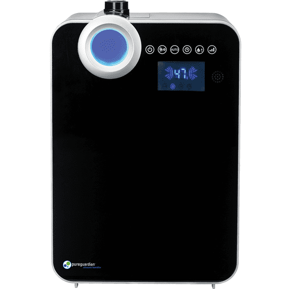 PureGuardian 2-Gallon 120-Hour Ultrasonic Warm and Cool Mist Humidifier, 500 Sq. ft, Black, H8000B
