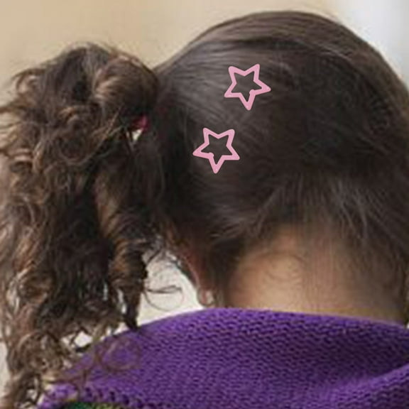 WHAMVOX Pink Metal Star Hair Clips for Women Add Fashionable Touch to Hairstyle 40 Pieces
