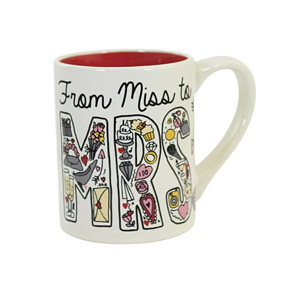 Tabletop From Miss To Mrs Mug Stoneware Wedding Marriage Nd6010403
