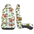 thumbnail image 3 of Xecao Mosaic Forest Squirrel Print Car Seat Cover in That Fits Most Cars, Vans, SUVs, and Trucks., 3 of 7