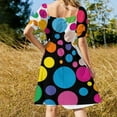 thumbnail image 3 of Colorful Dots Short Sleeved Dress Summer Dresses Birthday Dress for Women Luxury 2025 Dress Party Night, 3 of 6