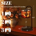 thumbnail image 3 of Candle Warmer Lamp with Timer, Stained Glass Western Desert Sunset Mountains Non-slip Wireless Remote Control Wax Melts Warmer with 4 Bulbs for Home Office Dorm, Birthday Gifts for Women, 3 of 7