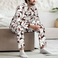 thumbnail image 5 of Wukai Christmas Plaid Moose Men's Long-Sleeve Pajama Set - Comfortable Sleepwear with Button-Down Shirt and Pants-, 5 of 6