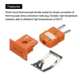 thumbnail image 4 of Conector macho de cable de termopar tipo N Uxcell con socket de montaje en panel 220°C (428°F) para sensor de termopar 2 Set, 4 of 6