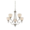 thumbnail image 2 of Transitional Style Chandelier - Satin Nickel Finish, 2 of 8