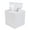 White, variant on VINLIFE Premium Tissue Box Cover White Silver Tissue Box Cover Square Resin Refilling Paper Holder Napkin Dispenser for Office Bedroom Bathroom Vanity Accessories Decor
