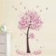 thumbnail image 5 of Kearding Pegatinas de pared de árbol de flores rosas, Mural de estilo moderno para niñas y mujeres, papel tapiz de PVC para sala de estar, decoración Decoración del hogar Kearding HA074970-00, 5 of 6