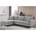 thumbnail image 1 of Chaise Longue Rembourrée pour Gauche en Gris, 1 of 2