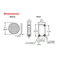 thumbnail image 2 of Seco-Larm E-936-S45RRGQ Retro Reflective Photoelectric Beam Sensor, 45ft (14m) Sensing Range, Weatherproof (IP66) Construction for Indoor/Outdoor use, Pre-Wired 6ft (1.8m) Cord, 2 of 2