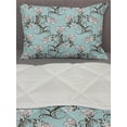 thumbnail image 3 of Vintage Comforter & Sham Bedding Set, Royal Flower Arrangements Swirling Branches and Leaves, 3 pcs Duvet Set Microfiber Filling Quilt, 5 Sizes, Seafoam Rosewood, by Ambesonne, 3 of 4