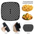thumbnail image 4 of Reusable Air Fryer Liners 7.5 Inch Square Silicone Air Fryer Mat Non-Stick Air Fryer Basket Mats Air Fryer Accessories for Steaming Basket Bamboo Steamers Baking, 4 of 8