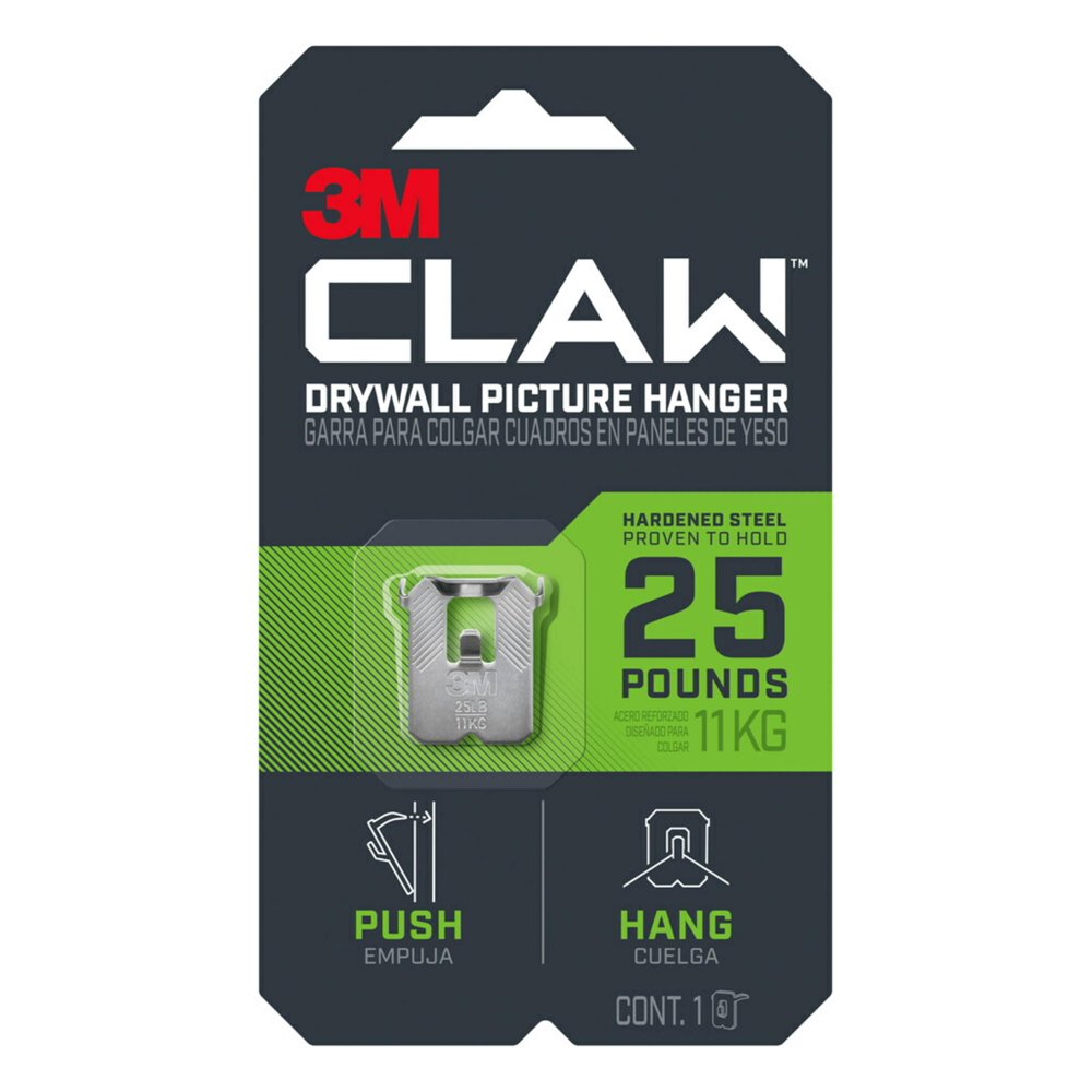 3M CLAW™ Drywall Picture Hanger, holds 25 lbs, 1 Hanger/Pack Walmart