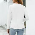 thumbnail image 5 of Women's Casual Draped Open Front Cropped Cardigan Long Sleeve Work Office Suit Jackets Blazer, 5 of 5