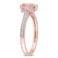 thumbnail image 3 of Everly Women's Morganite and Diamond 10K Rose Gold Engagement Ring, 3 of 7