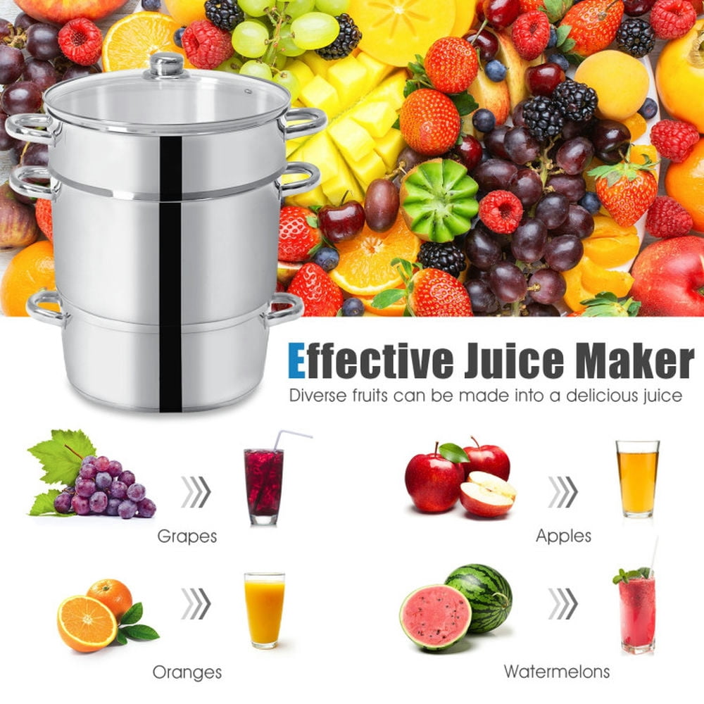 Barara King 11-Quart Stainless Steel Fruit Juicer Steamer