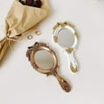 thumbnail image 3 of Holzlrgus Vintage Handheld Mirror - Embossed Flower Makeup Mirror Vanity Mirror Decorative Cute Hand Mirror - White, 3 of 6