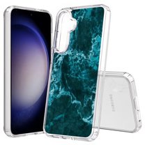 TalkingCase Slim Fit Phone Case Compatible for Samsung Galaxy S25(Not S25  Plus/Ultra), White Blue Marble Print, Lightweight,Flexible, USA Print
