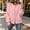 Pink, variant on Women Fuzzy Knit Cardigan Sweater Crew Neck Button Down Long Puff Sleeve Loose Fuzzy Open Front Knit Coat for Fall Winter